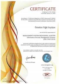 Management System Provisional Auditor Information Security Management Systems