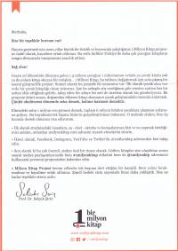 1 Milyon Kitap Teşekkür Belgesi