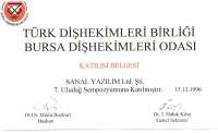 1996 Bursa Chamber of Dentists