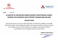 İş Sağlığı ve Güvenliği Belgesi