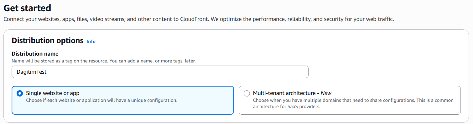 Cloudfront oluşturma ayar 1