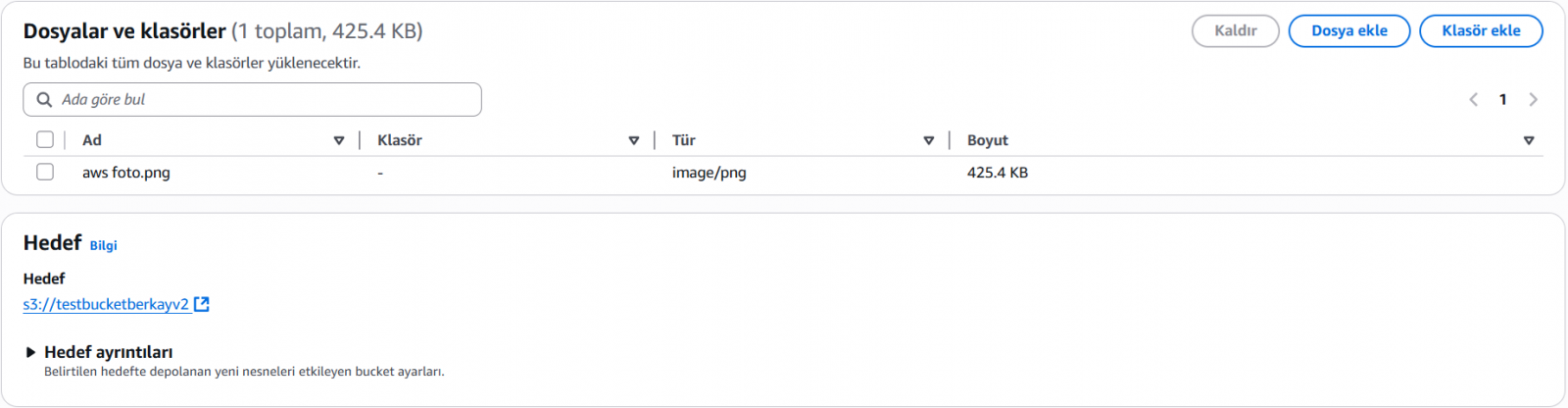 Dolu test bucketı